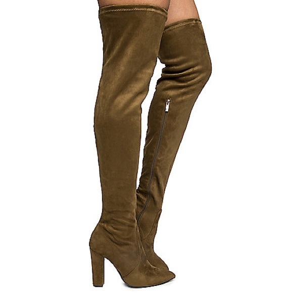 Olive Thigh High Boots | Make A Offer - Picture 2 of 6